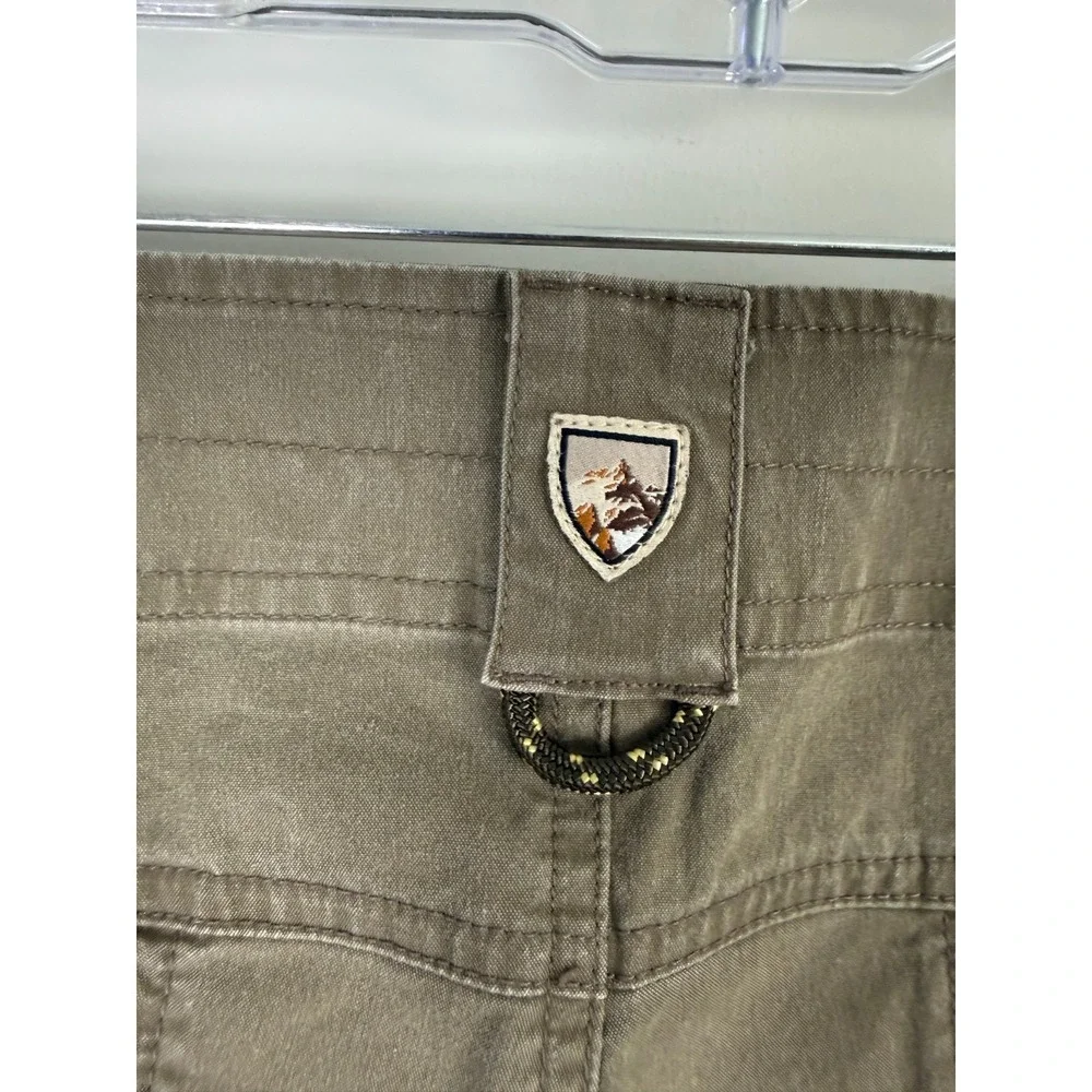 Kuhl Cargo Shorts Men's 38 Brown Side Zip‎ Up Pockets Vintage Patina Dye